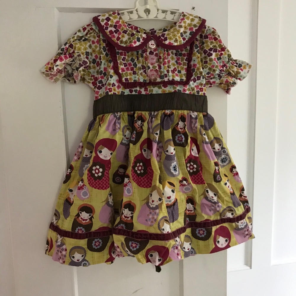 Rare vintage Matilda Jane matryoshka dress sz 2